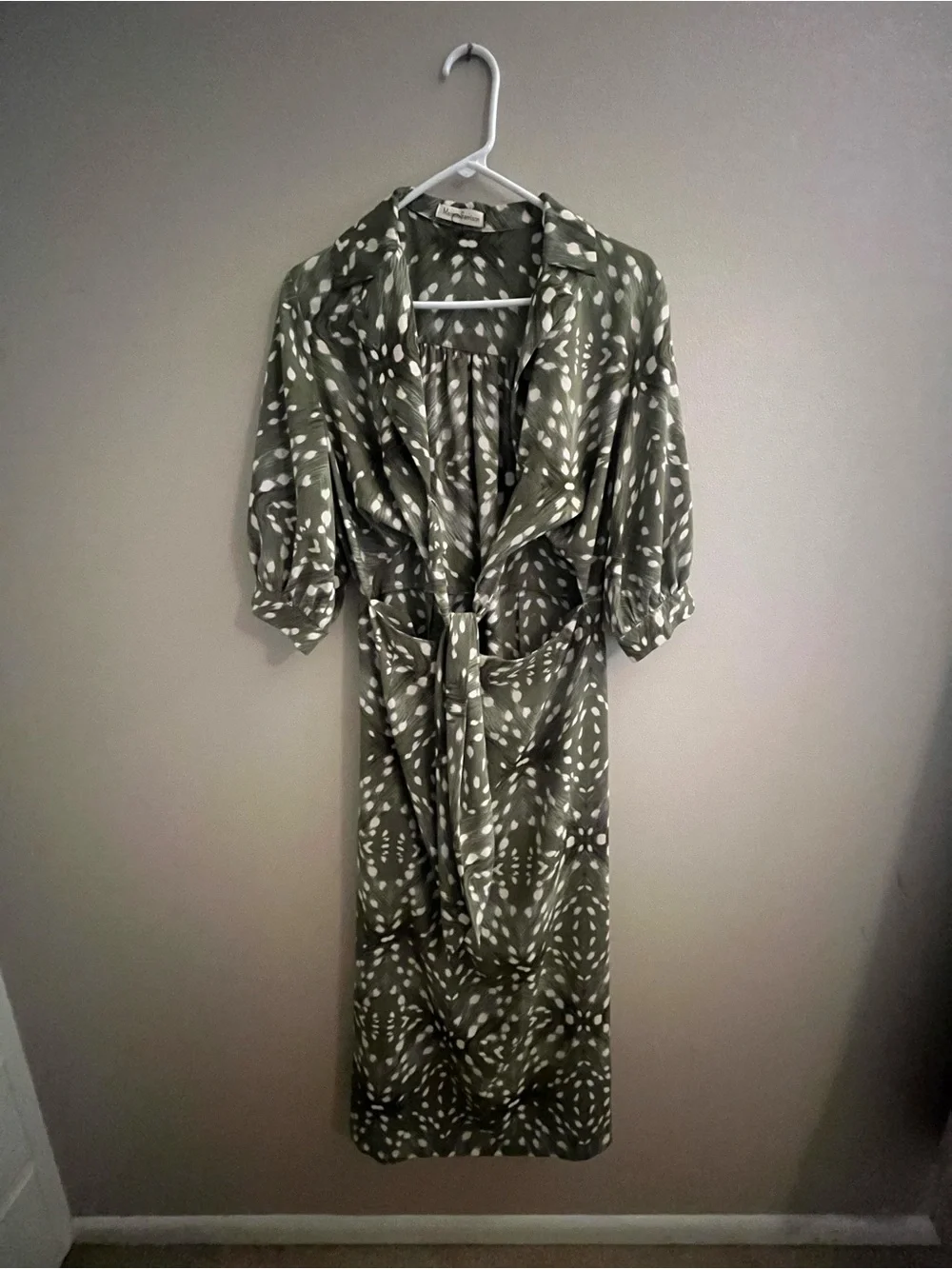 Madison Garrison green tie front dress